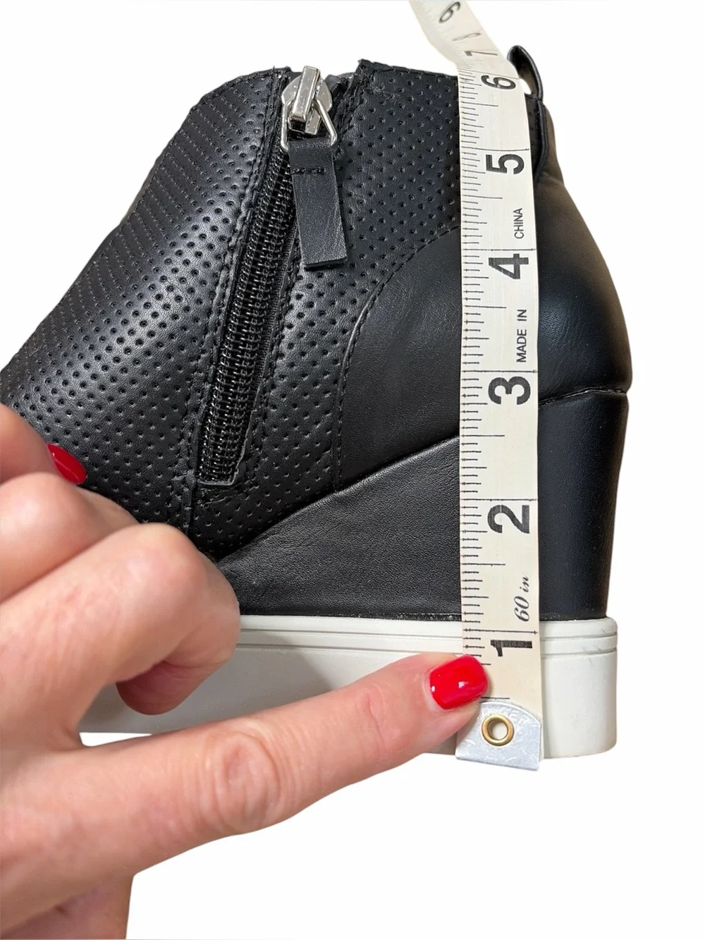 Mia Black Wedge Sneaker Size 8.5